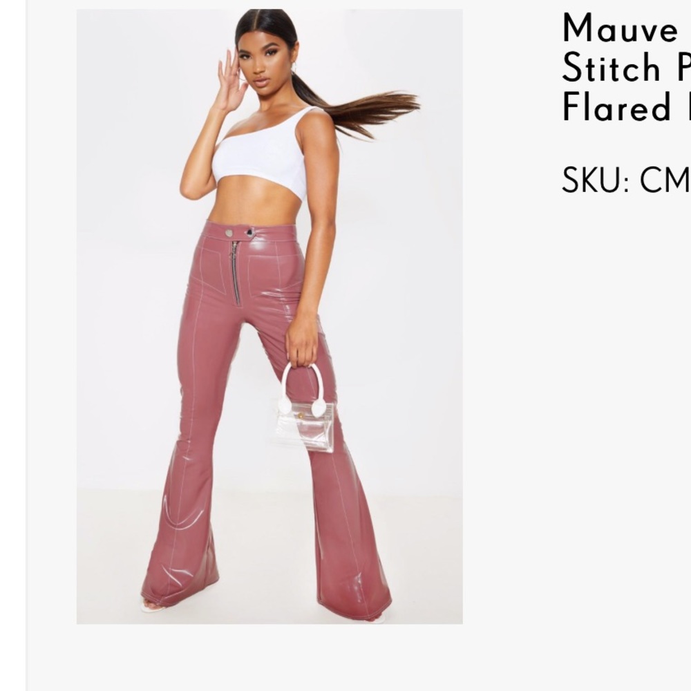 Pink leather pants (never worn)